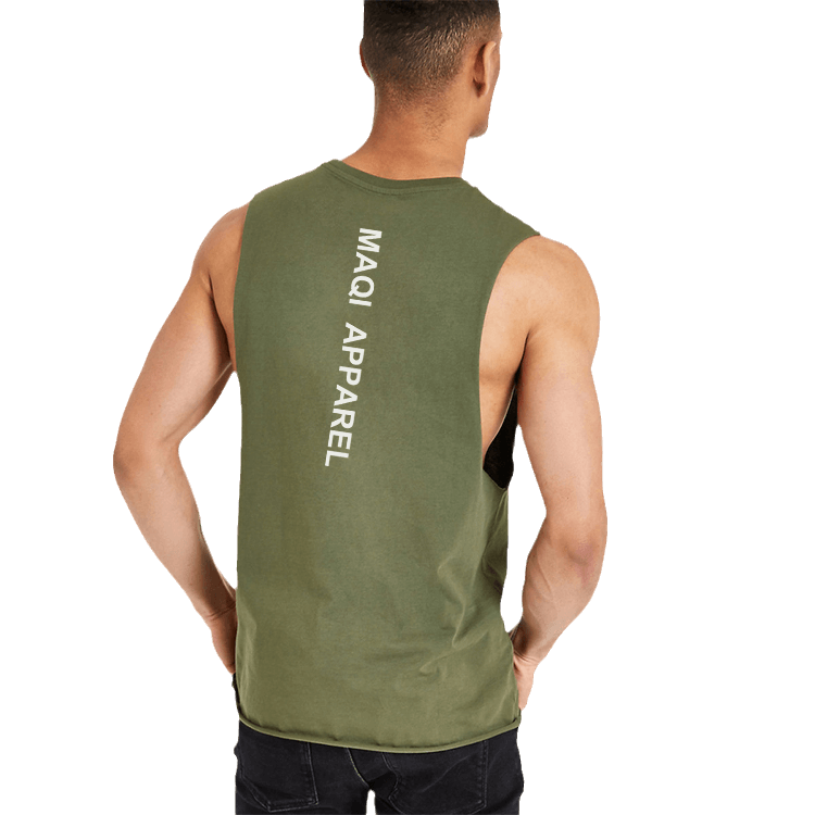 Maqi apparel custom logo bulk gym wear tank top